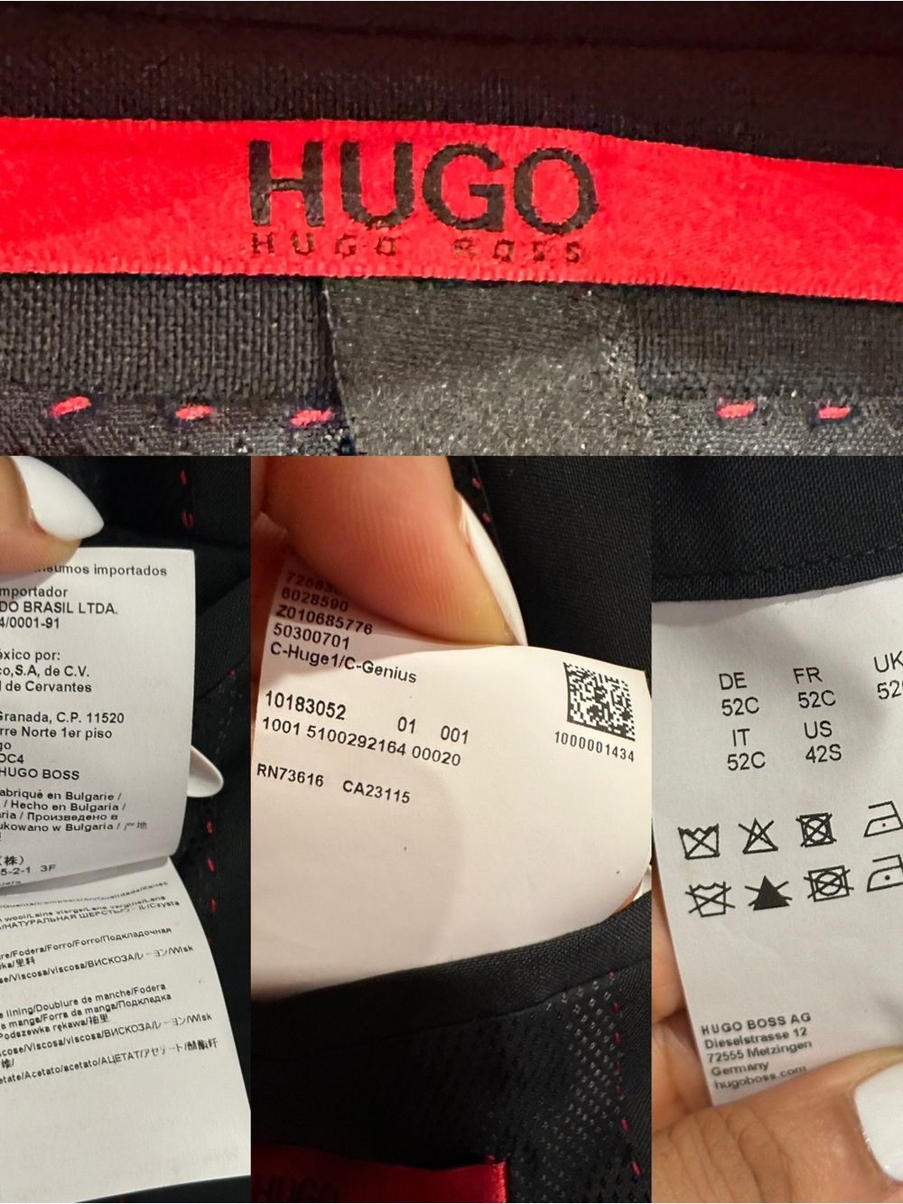 HUGO Hugo Boss Men’s Black 2-Piece Suit – Genius – Size 42S / 52C - Picture 10 of 16